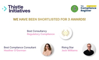 Thistle Initiatives shortlisted for 3 awards in the Compliance Register Platinum Awards 2022