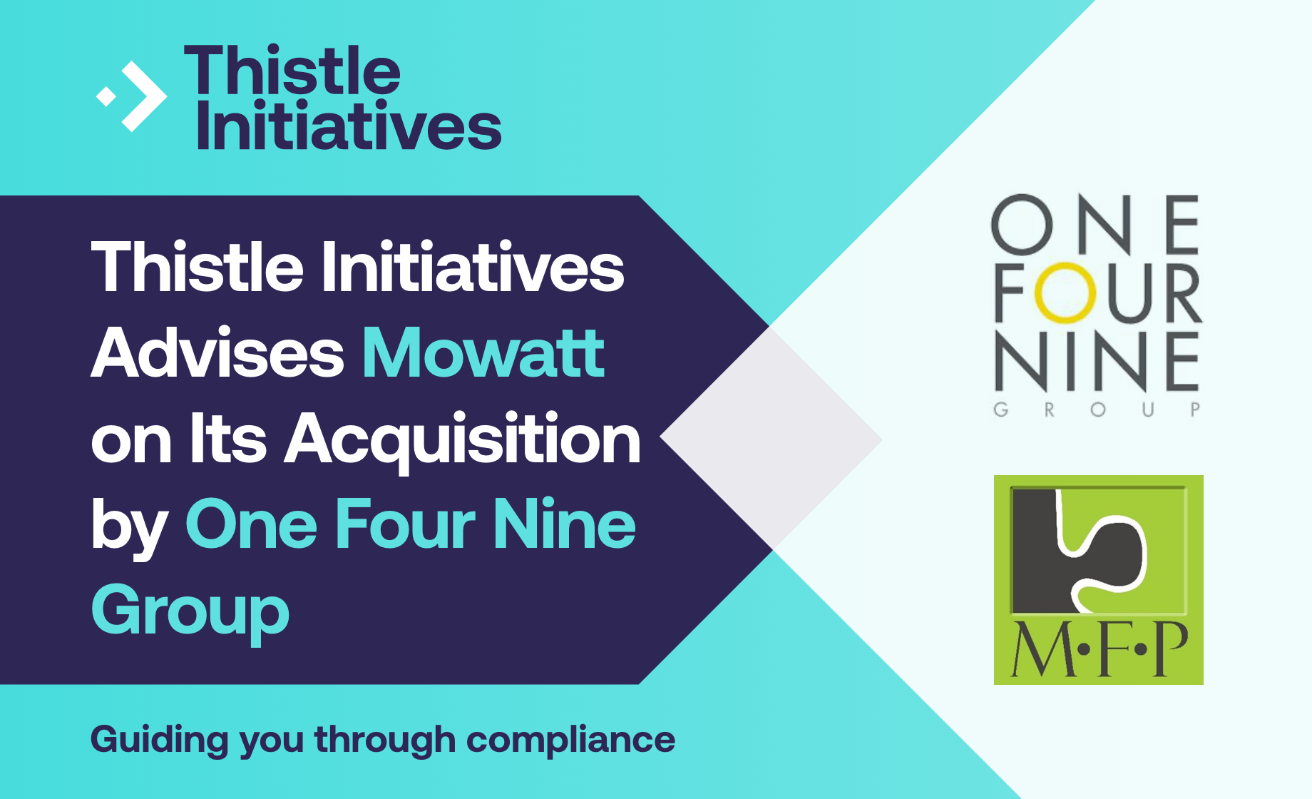 Thistle Initiatives Advises Mowatt on Its Acquisition by One Four Nine Group